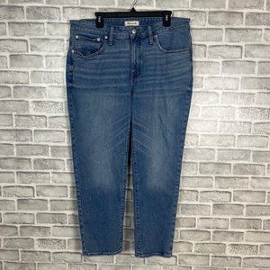 Madewell Plus Size High-Rise Slim Boyjean Medium Wash Curvy Women Size 14W 36x28